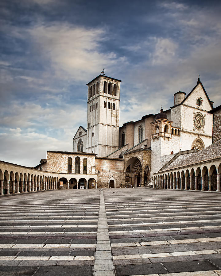 Romanesque Photograph - Basillica of St Francis of Assisi in Italy by Good Focused