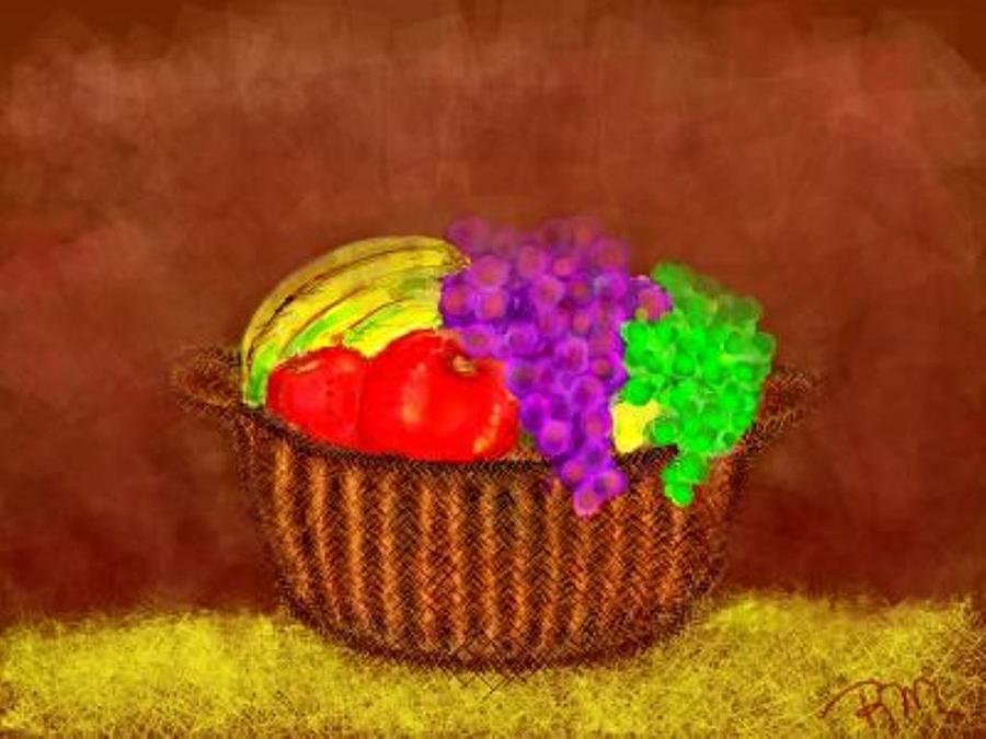Basket of Bounty Digital Art by Renee Michelle Wenker