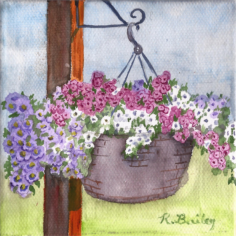 Basket of Flowers Painting by Ruth Bailey | Fine Art America