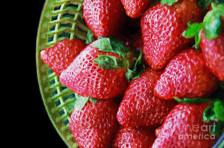 Basket Of Strawberries Photograph by Andee Design