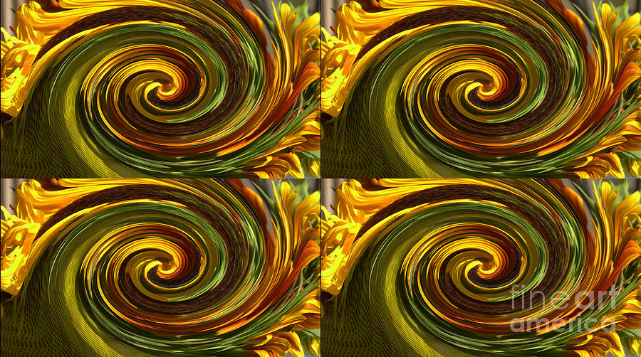 Basket Of Sunflowers Twirl Photograph