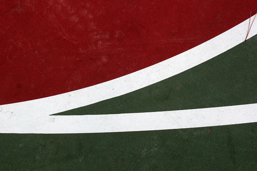 Basketball Court Abstract 2 Photograph by Mary Bedy