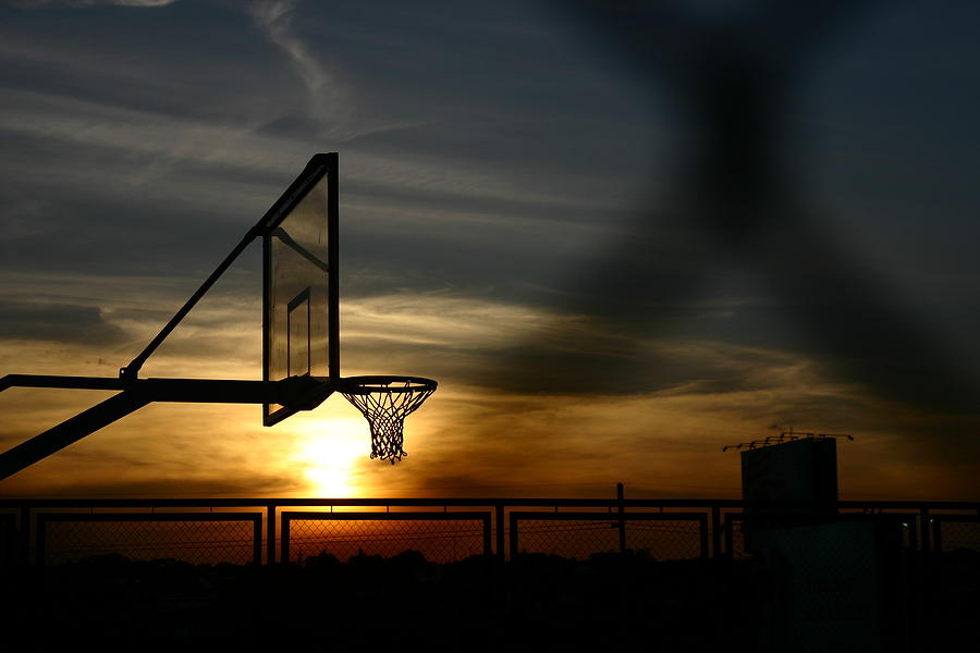 Outdoor Basketball Court Night