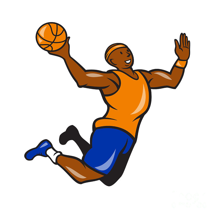 Basketball Players Dunking Drawing