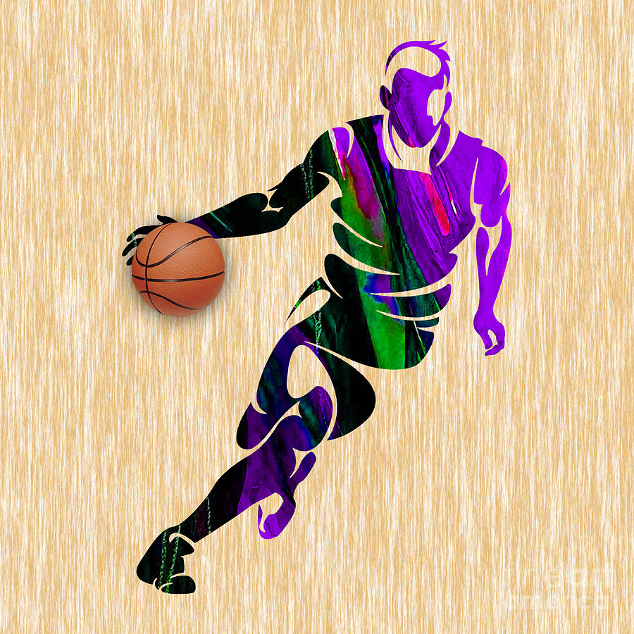 Basketball Player Mixed Media by Marvin Blaine