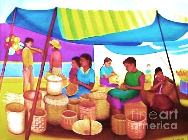 Baskets Painting by Clotilde Espinosa