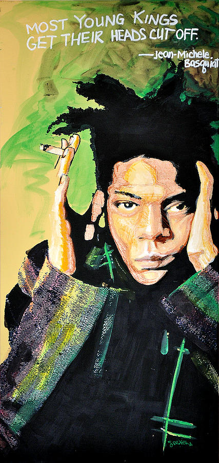 Portrait Painting - Basquiat by Erica Falke