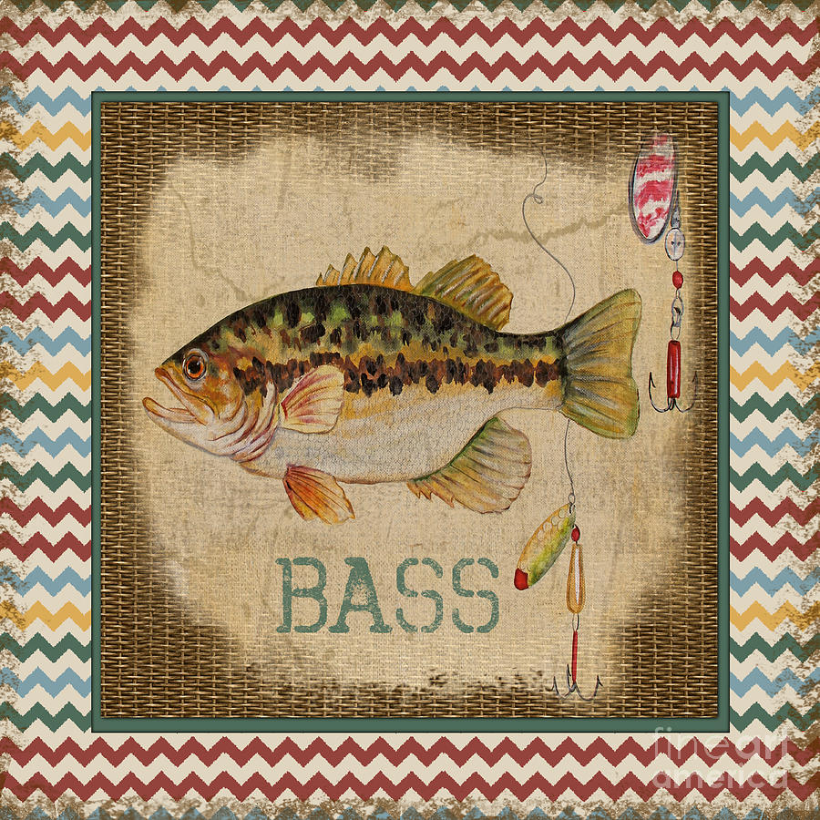 Bass-Chevron Painting by Jean Plout