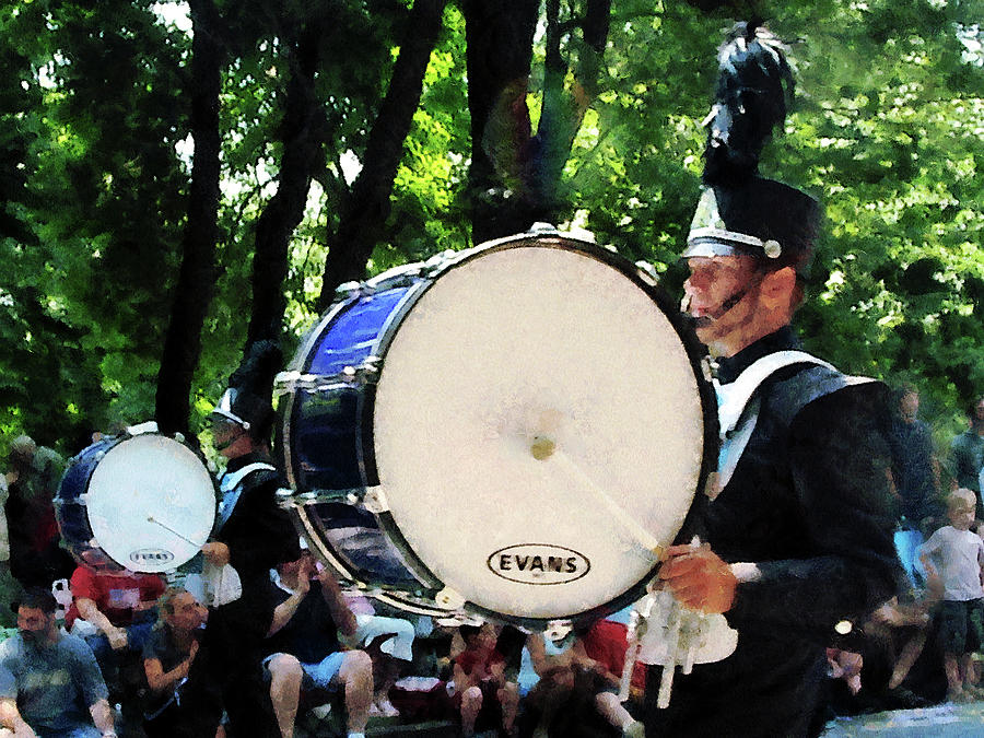 Bass Drums on Parade Photograph by Susan Savad