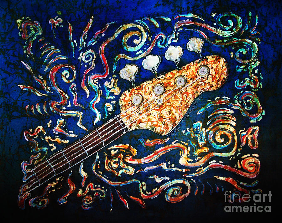 Bass Guitar  Painting by Sue Duda