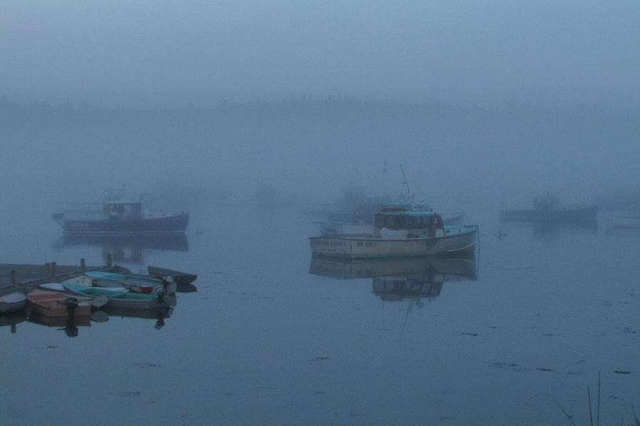 Bass Harbor fog 2 Photograph by Steve Breslow