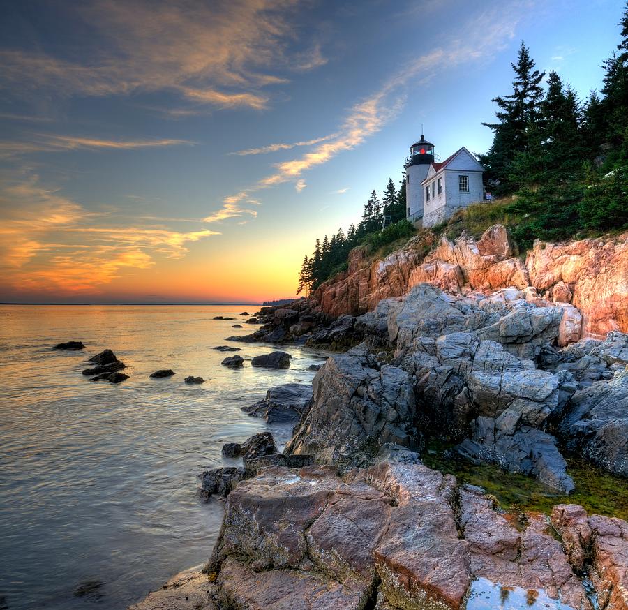 Bass Harbor Head Lighthouse Mount Desert Island Maine Photograph by ...