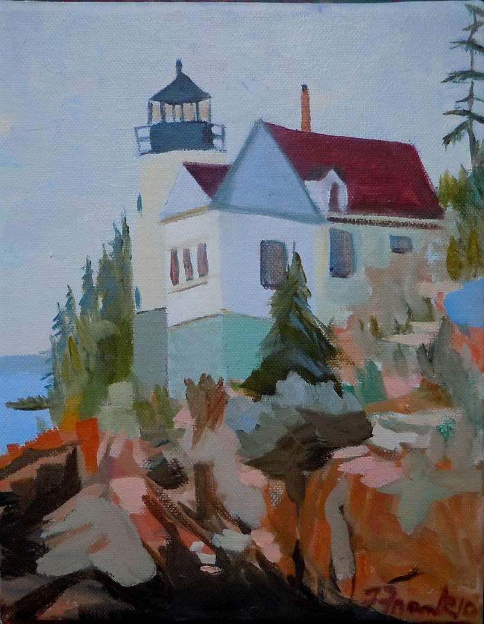 Bass Harbor Light Painting by Francine Frank