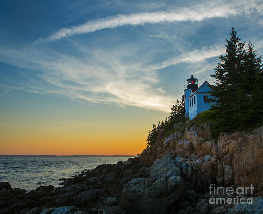 Sunset Photograph - Bass Harbor Lighthouse by Diane Diederich