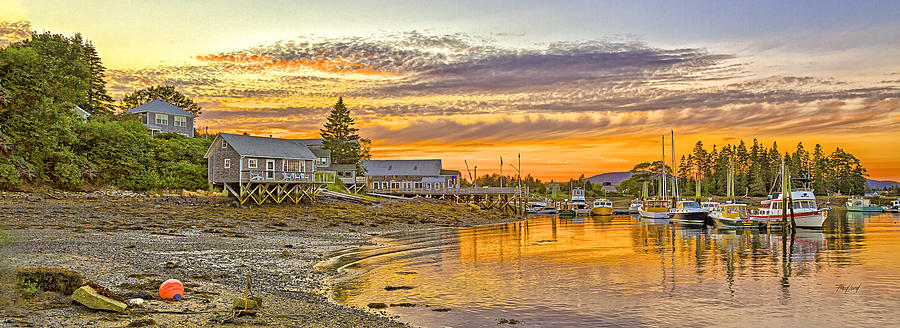 Bass Harbor Maine Lowtide Sunset Photograph by Fred J Lord