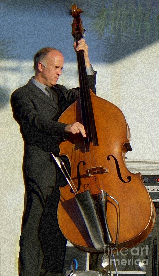 Bass Photograph - Bass Player in Concert 2007 by Barbie Corbett-Newmin