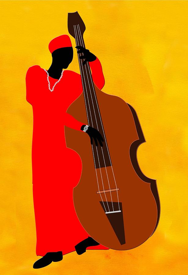 Bass Player Digital Art by Terry Boykin