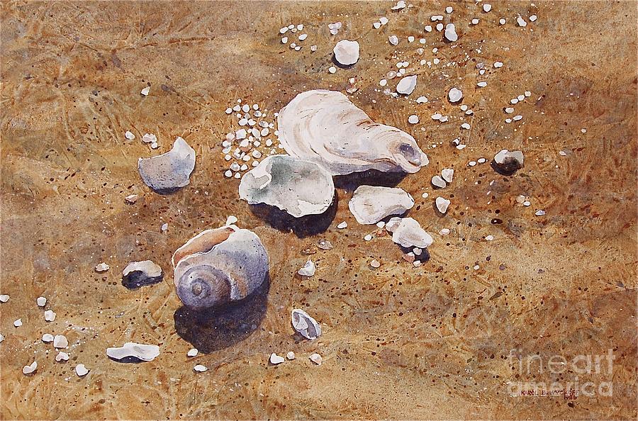 Bass River Seashells Painting by Karol Wyckoff