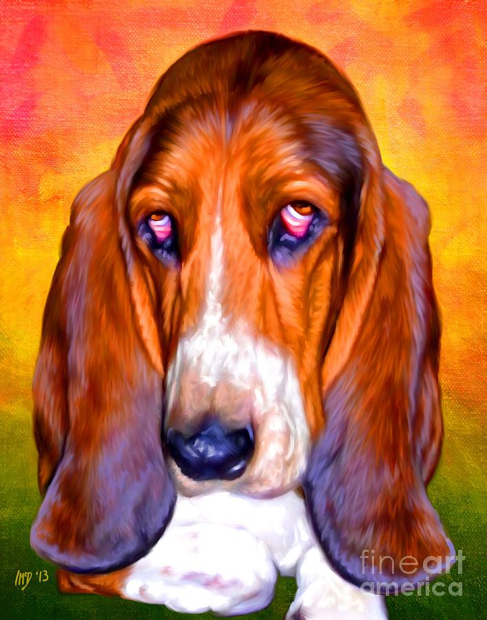Dog Painting - Basset Hound Art Portrait by Iain McDonald