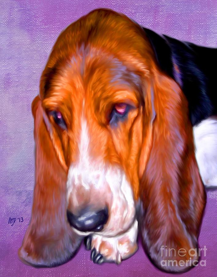 Basset Hound Dog Art Painting by Iain McDonald - Pixels