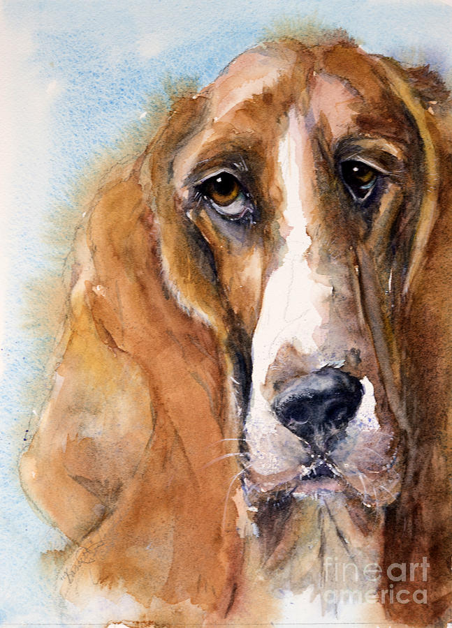 Basset Hound Painting by Judith Levins