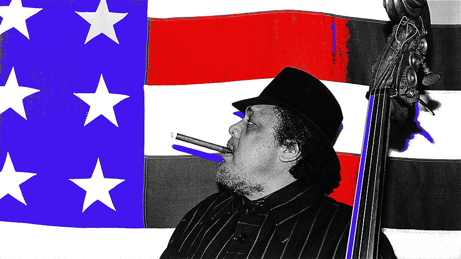 Bassist Charles Mingus no known location or date-2009 Photograph by David Lee Guss