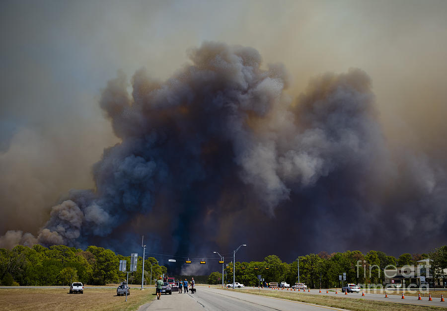 Bastrop Burning Car Explosion Photograph by Richard Mason