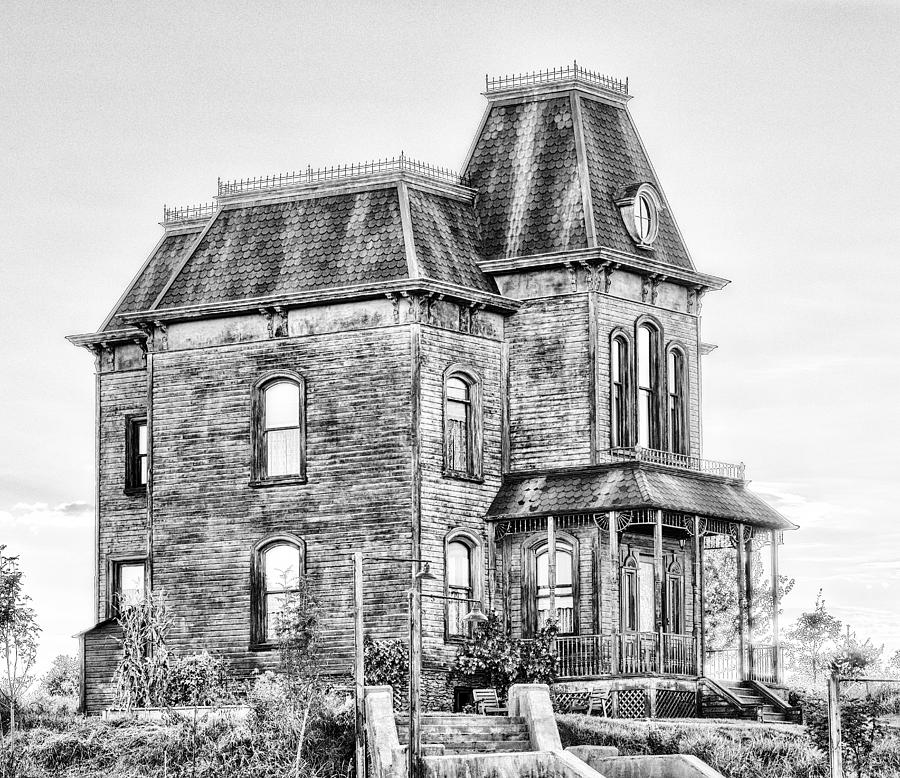 Bates Motel Haunted House Black And White Photograph By Paul W Sharpe Aka Wizard Of Wonders