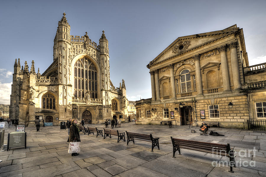 Bath Abbey And Pump Rooms Photograph By Rob Hawkins - Pixels