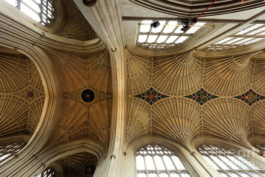 Bath Abbey ceiling Photograph by Paul Cowan