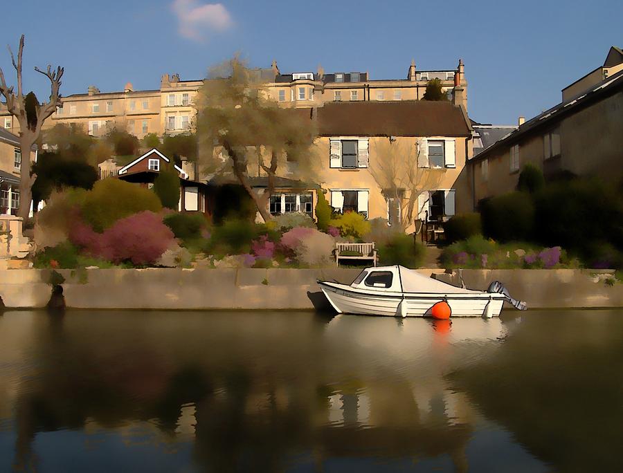 Bath canalside Photograph by Ron Harpham