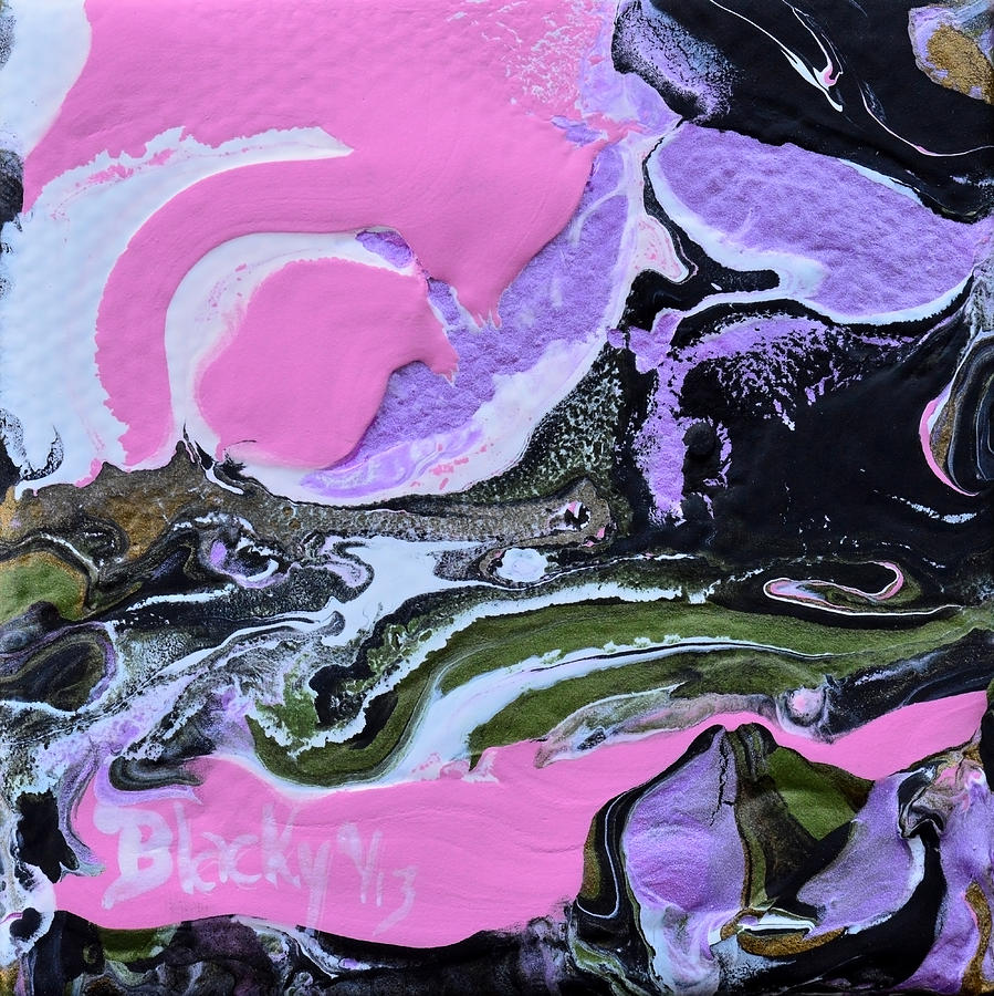 Abstract Painting - Bathed In Pink Moonlight by Donna Blackhall