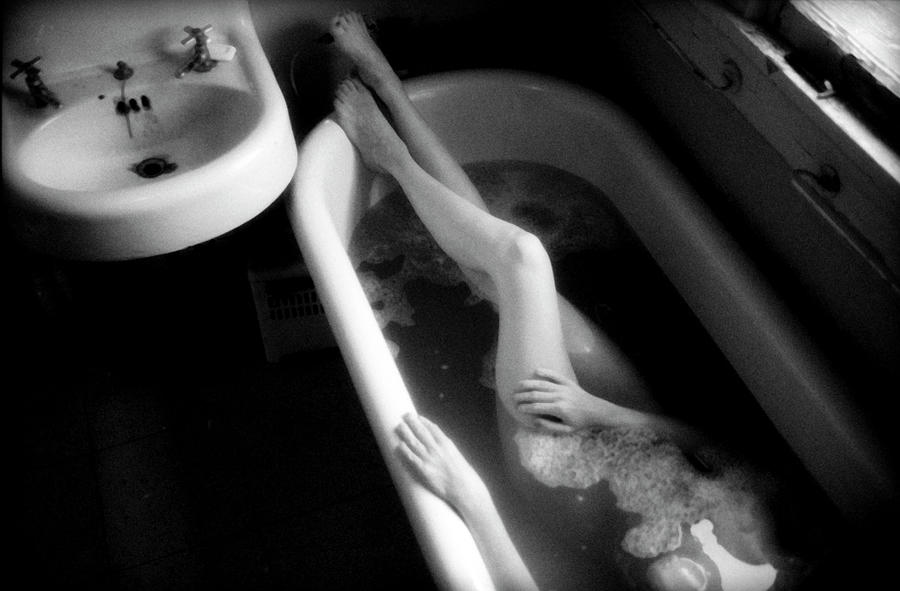 Black And White Photograph - Bather at Window by Lindsay Garrett