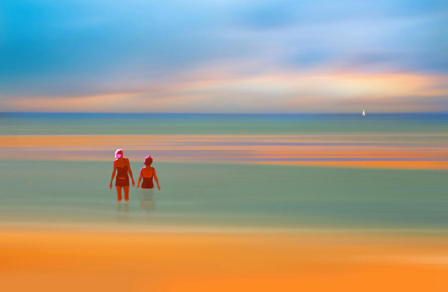Summer Photograph - Bathers #2 by Mal Bray