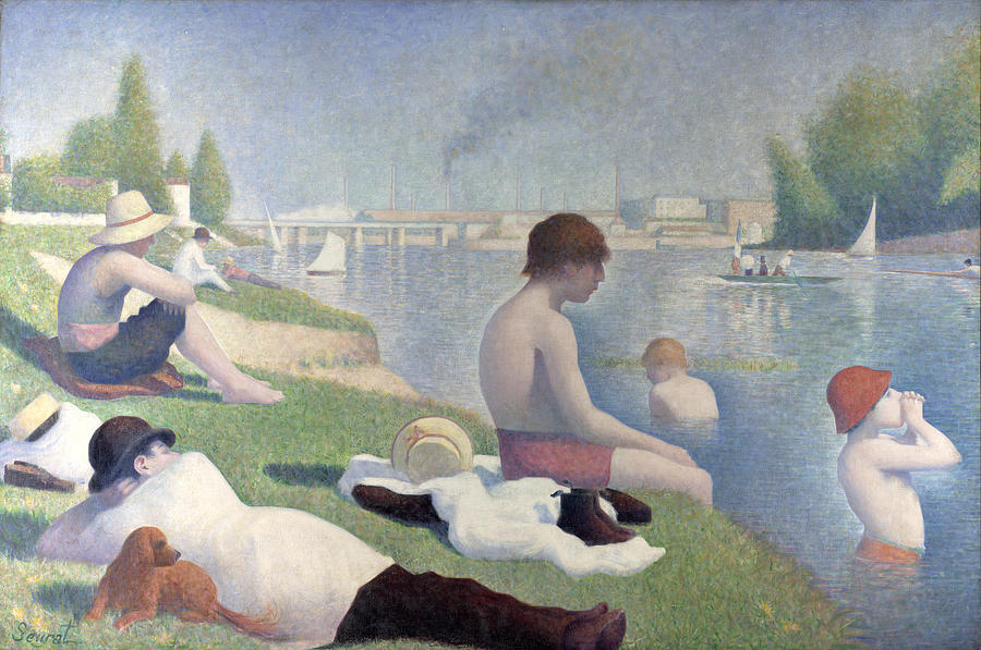 Bathers at Asnieres Painting by Georges Seurat