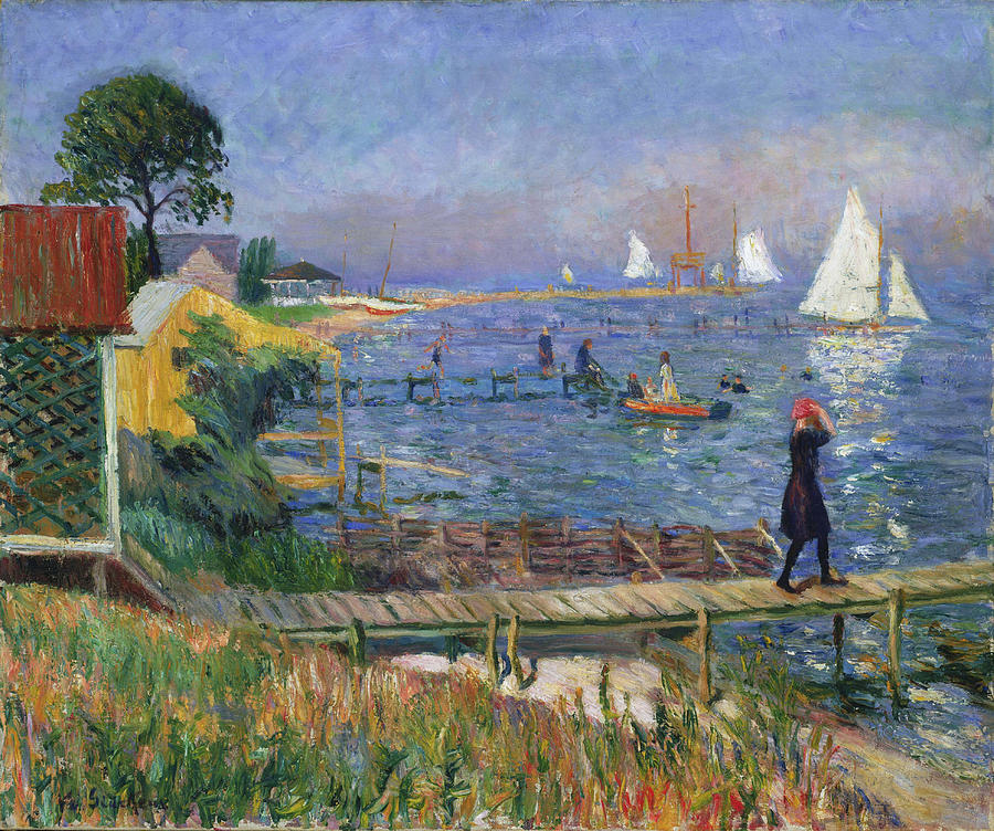 Bathers at Bellport Painting by William Glackens