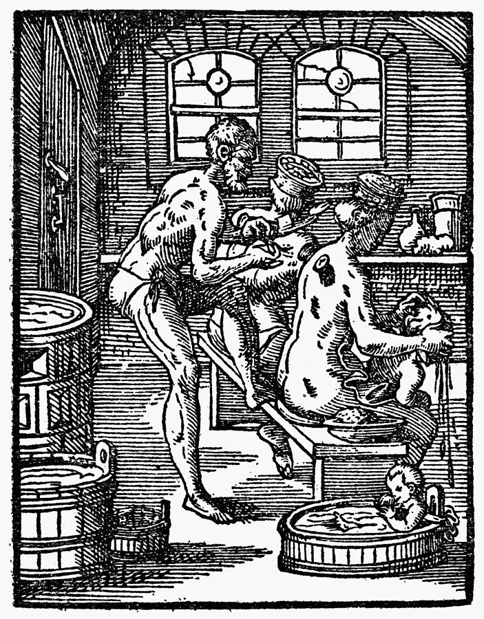 Hat Painting - Bathhouse Proprietor, 1568 by Granger