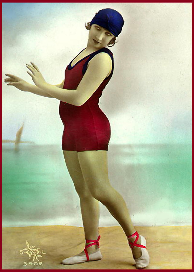 Bathing Beauty in Patriotic Bathing Suit Photograph by Denise Beverly -  Fine Art America