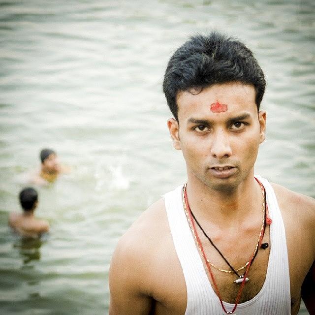 Bathing In The Ganga. Varanasi, In Photograph by Rodrigo Llauro