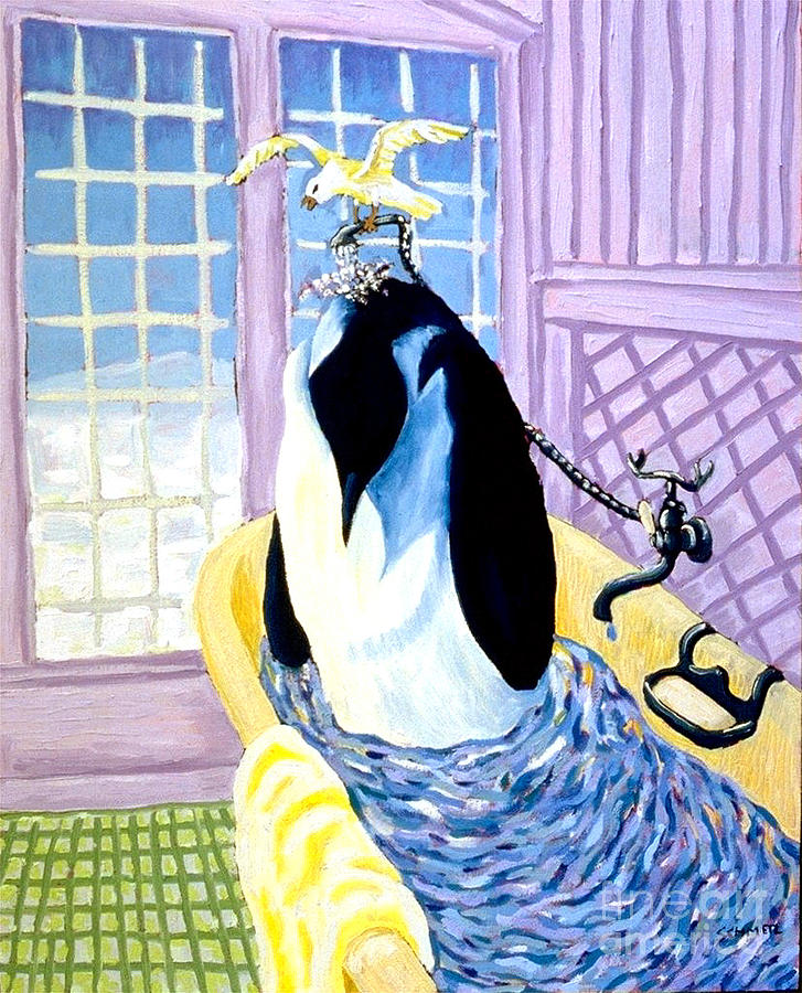 Penguin Painting - Bathing The Emporer by Jay  Schmetz