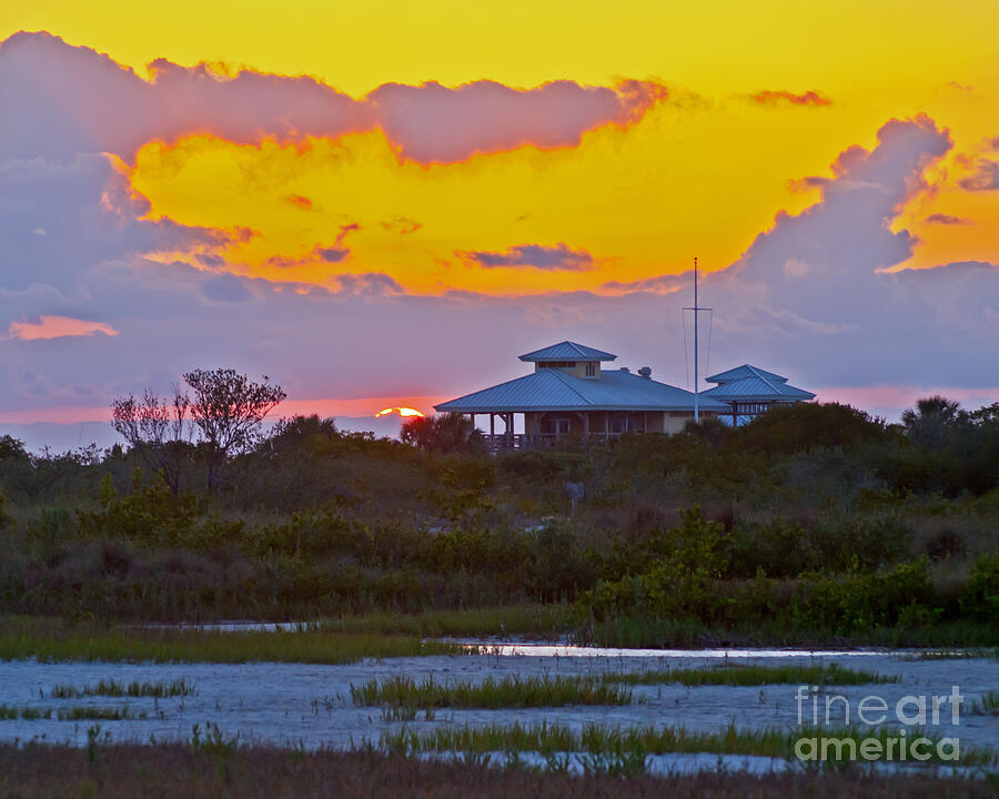 Sunset Photograph - Bathouse Sunset by Stephen Whalen