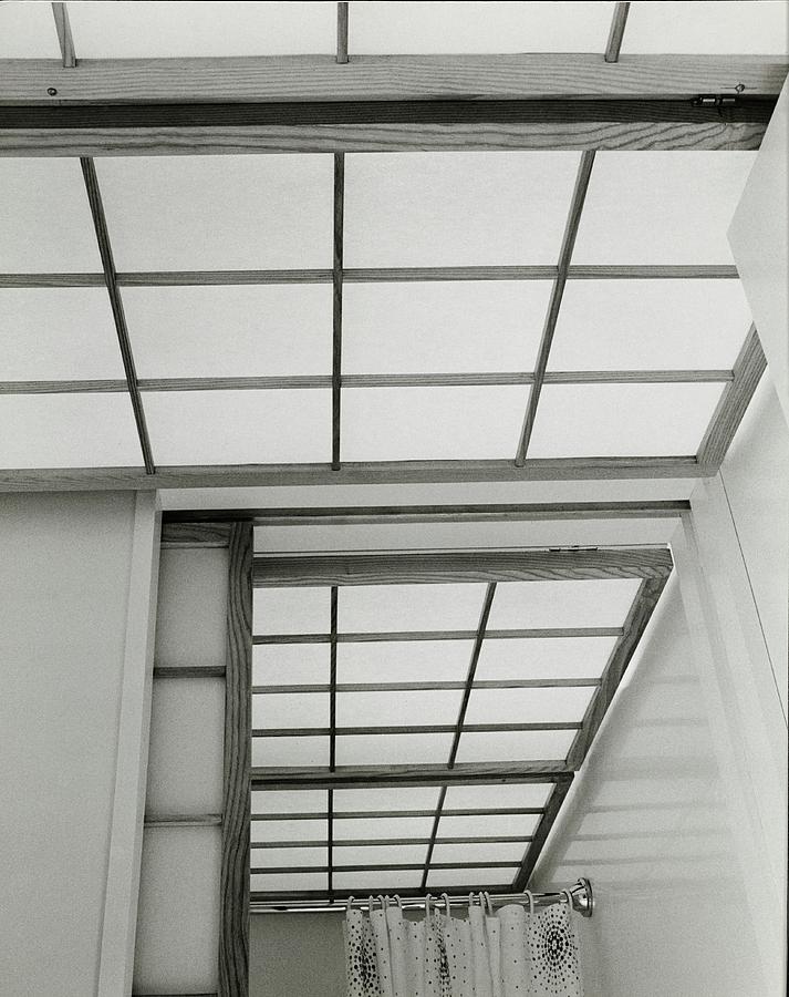 Black And White Photograph - Bathroom Ceiling by Pedro E. Guerrero