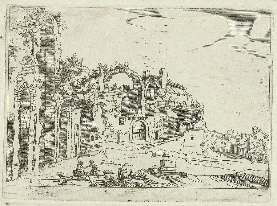 Baths Of Diocletian, Willem Van Nieulandt II Drawing by Willem Van ...