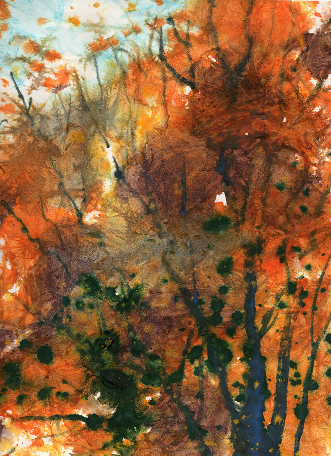 Batik Style/New England Fall-Scape No.34 Painting by Sumiyo Toribe