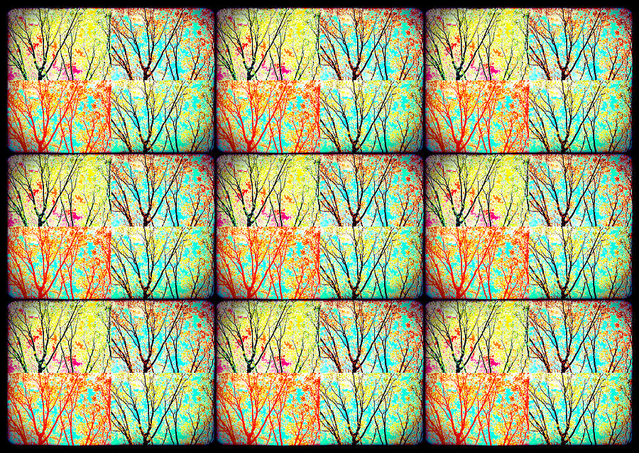 Batik Trees collage abstract Photograph by Denise Beverly