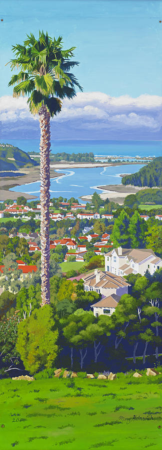 Ocean Painting - Batiquitos Lagoon 2014 by Mary Helmreich Ocean Painting - Batiquitos Lagoon 2014 by Mary Helmreich