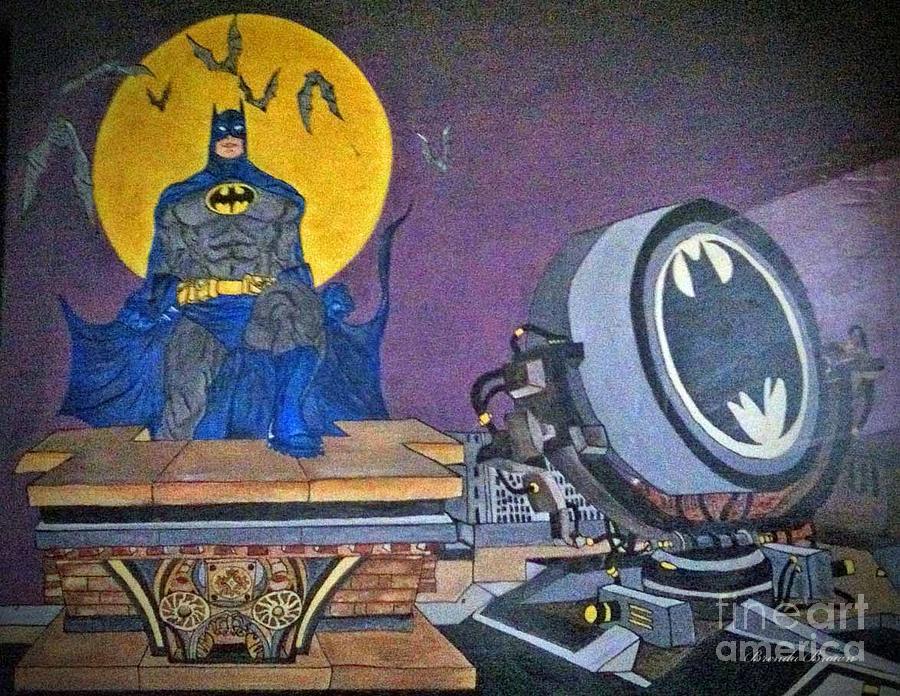 Batman and Beam Painting by Brenda Brown