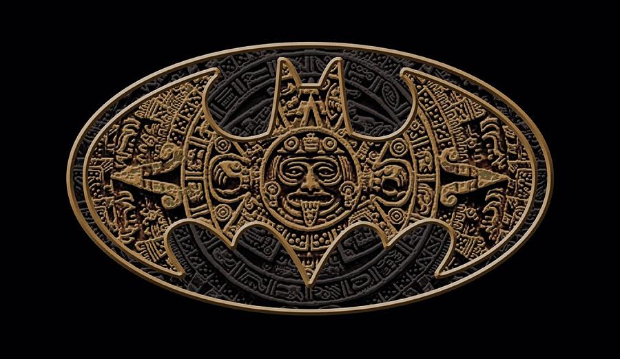 Batman - Aztec Bat Logo Digital Art by Brand A - Pixels