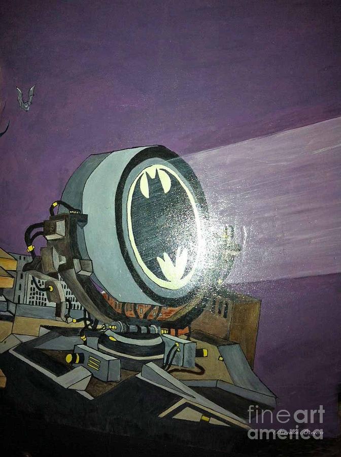 Batman Beam Painting by Brenda Brown