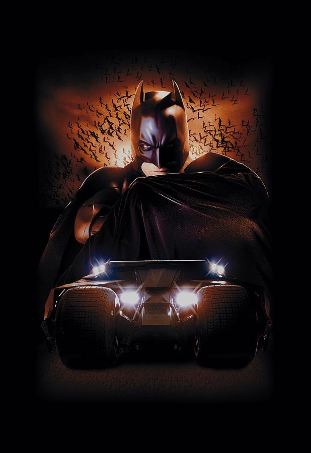 Batman Begins - Batman And Tumbler Digital Art by Brand A